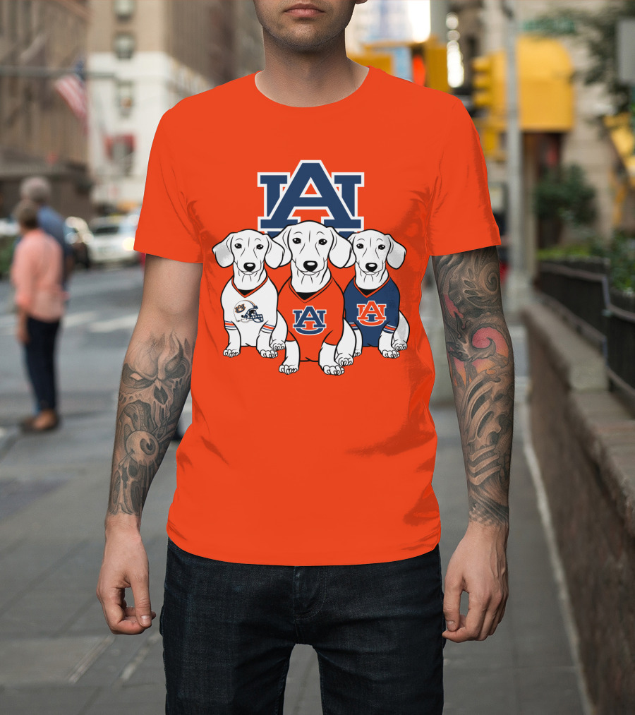 Auburn University Bulldogs Orange And Blue T-Shirt