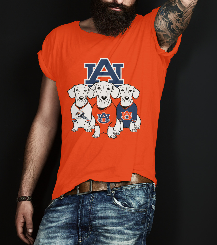 Auburn University Bulldogs Orange And Blue T-Shirt