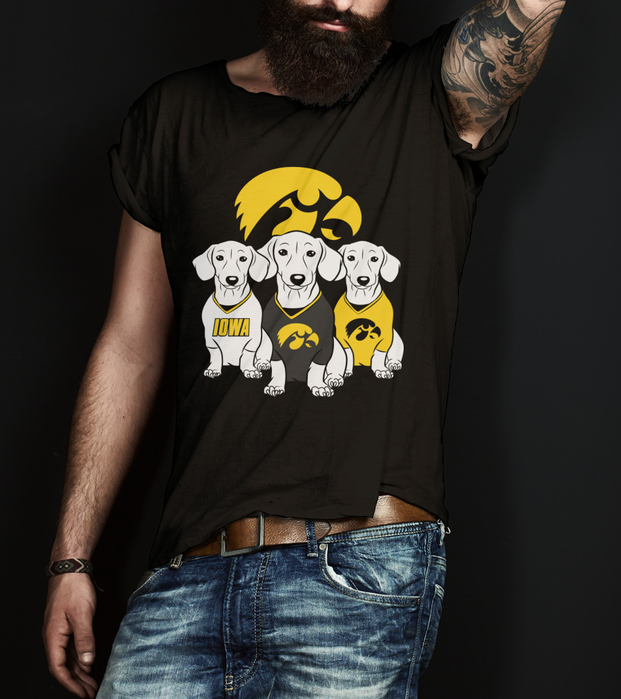 Iowa Hawkeyes Dachshund Trio T-Shirt
