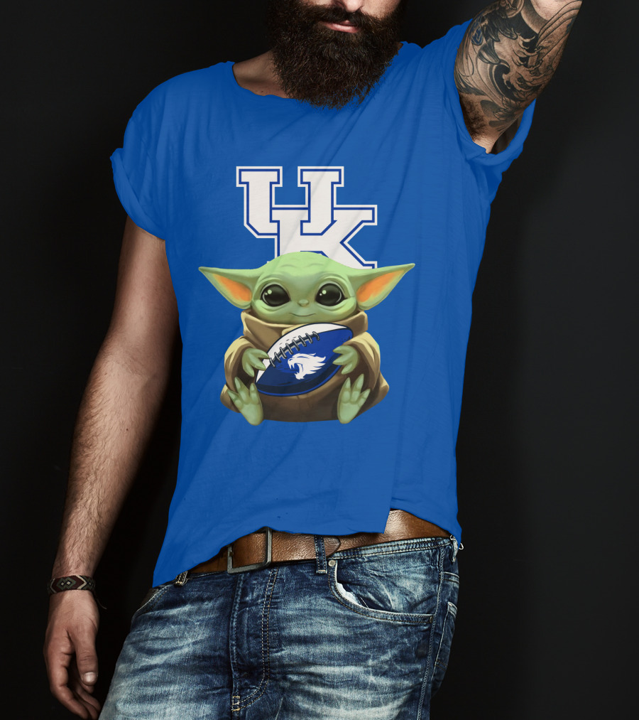 Baby Yoda UK Wildcats Football Fan T-Shirt