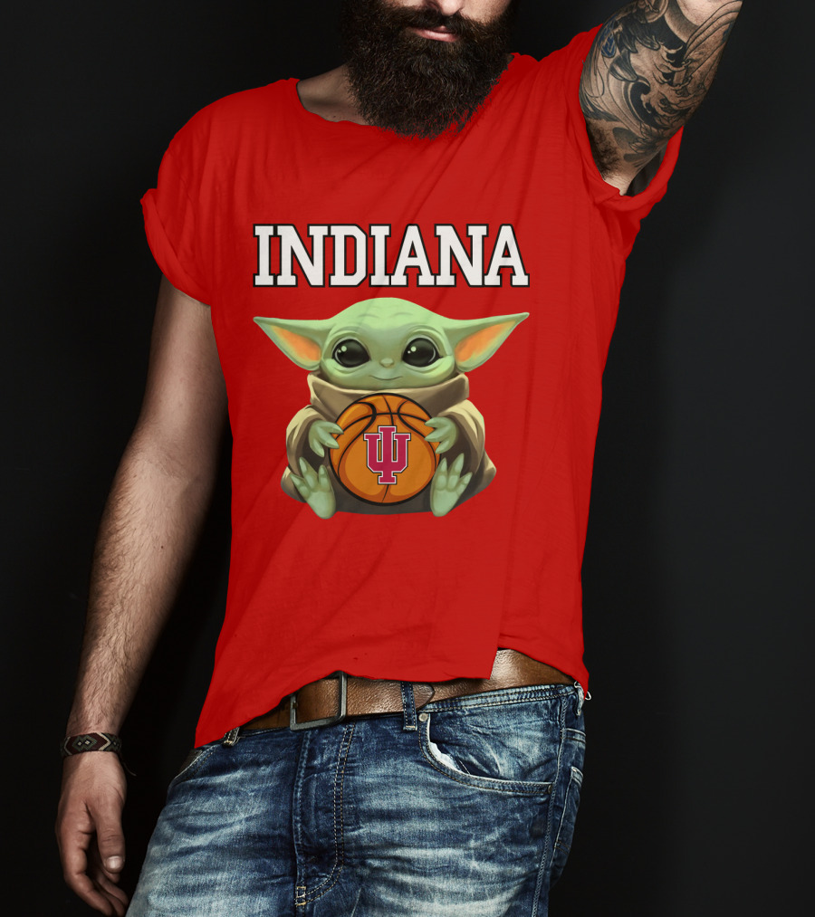 Indiana Baby Yoda IU Basketball T-Shirt