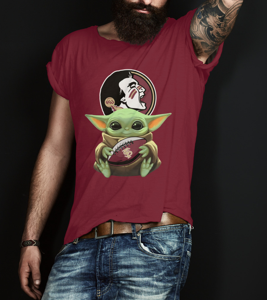 Baby Yoda Seminoles Football FSU T-Shirt