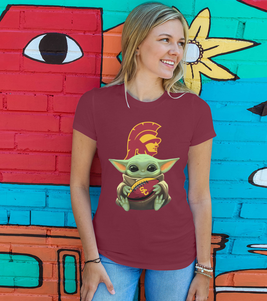 Baby Yoda USC Trojans Football T-Shirt