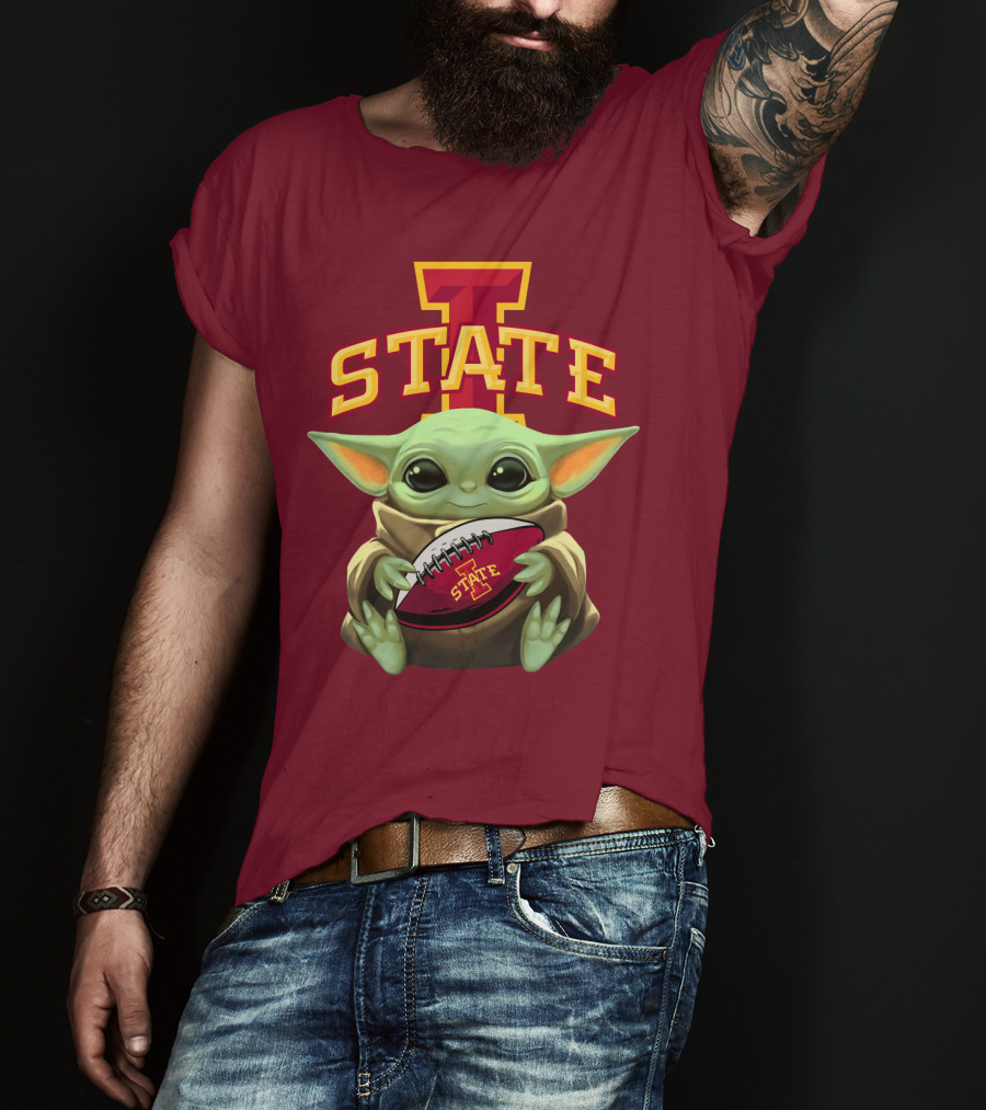 Baby Yoda Iowa State Football T-Shirt