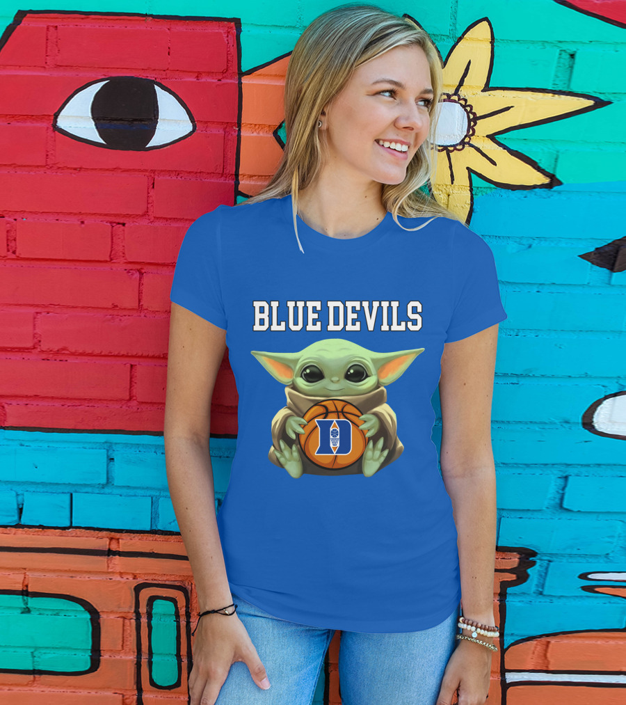 Baby Yoda Blue Devils Basketball T-Shirt