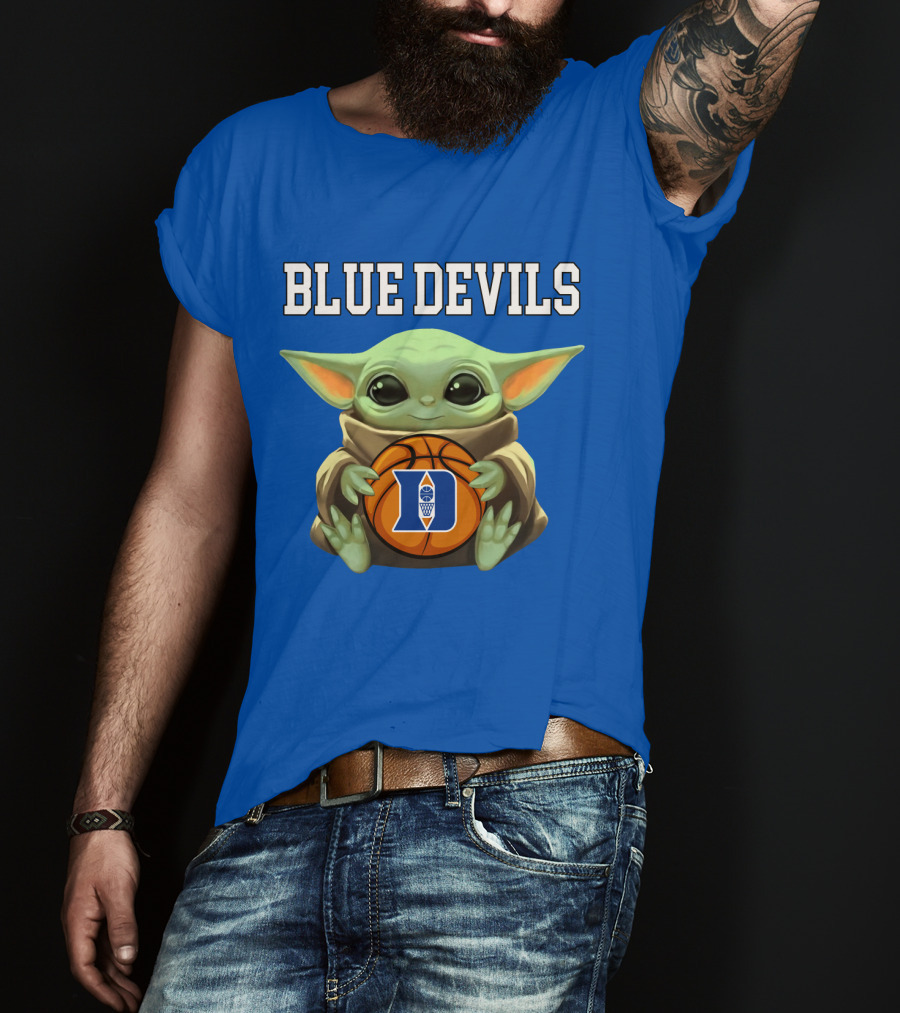 Baby Yoda Blue Devils Basketball T-Shirt