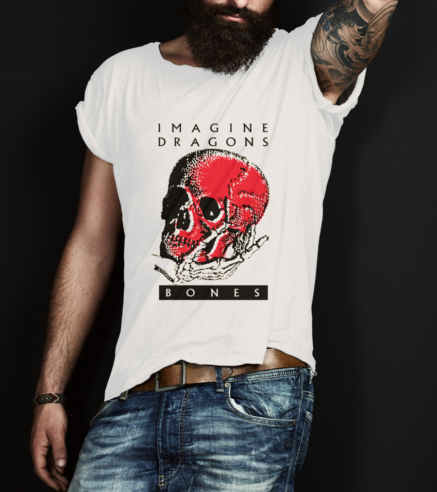 IMAGINE DRAGONS BONES Skull T-Shirt