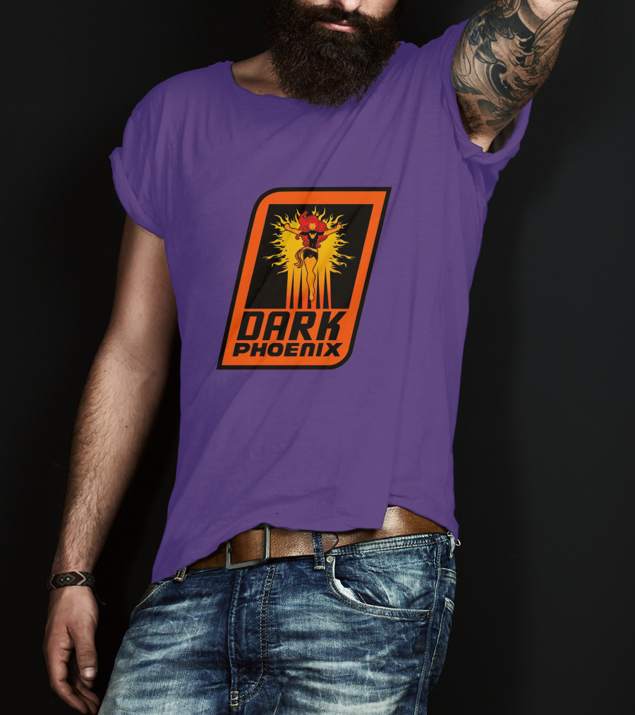 Dark Phoenix NBA X-Men Crossover Logo Design With Fiery Character T-Shirt