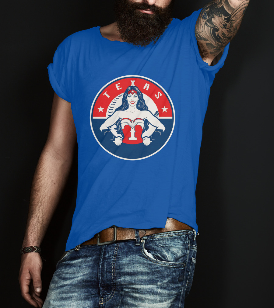 Texas Wonder Woman Baseball Icon T-Shirt