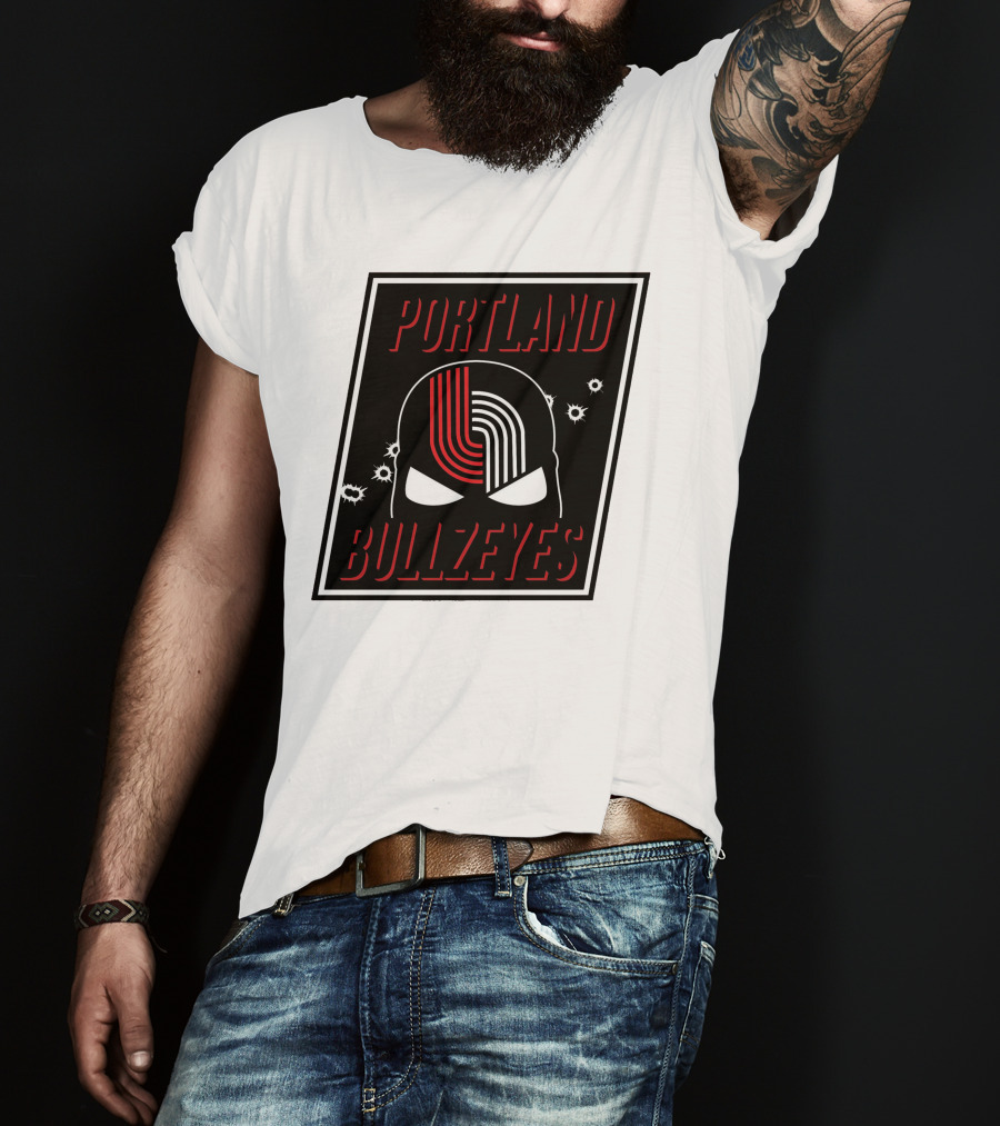 Portland Trail Bullzeyes NBA Basketball Emblem T-Shirt