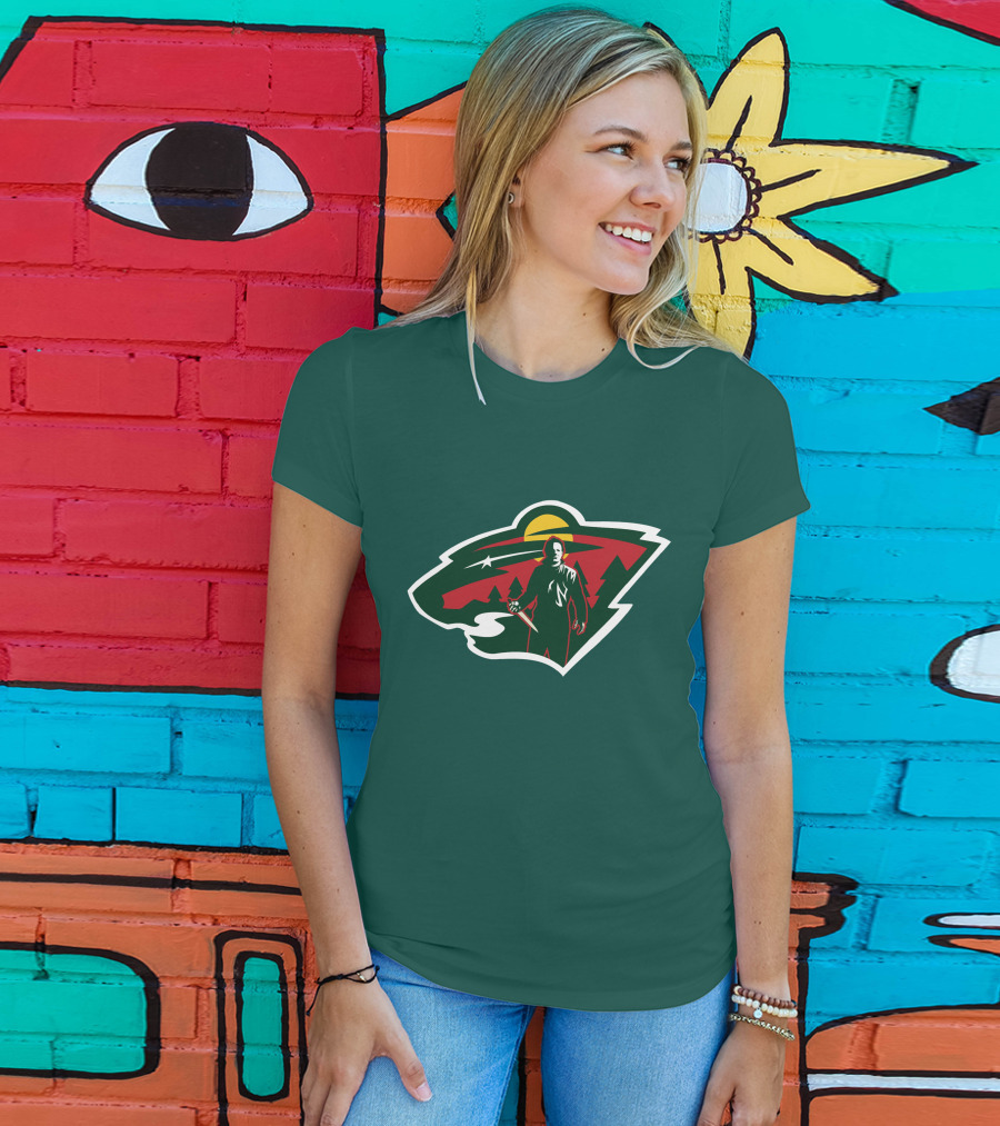 Minnesota Wild Michael Myers NHL Crossover T-Shirt