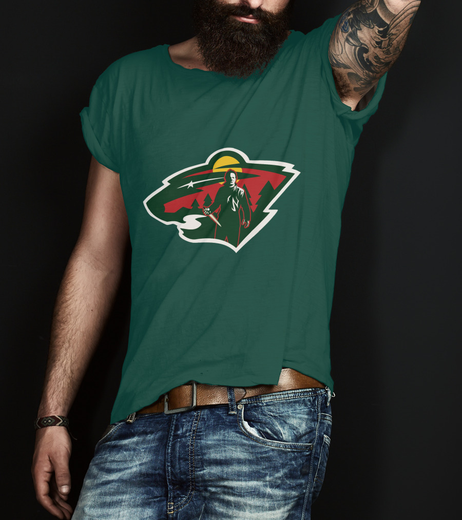 Minnesota Wild Michael Myers NHL Crossover T-Shirt