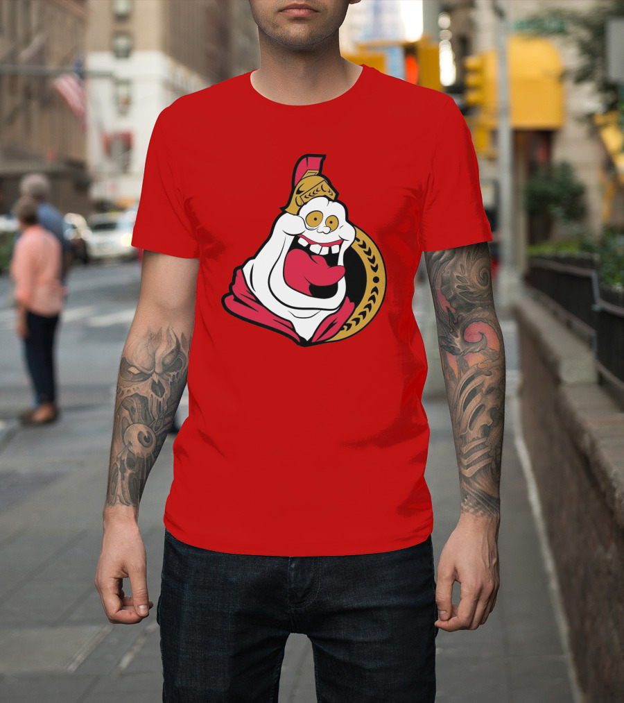 Ottawa Slimers Ghost Glowing Roman Hockey T-Shirt