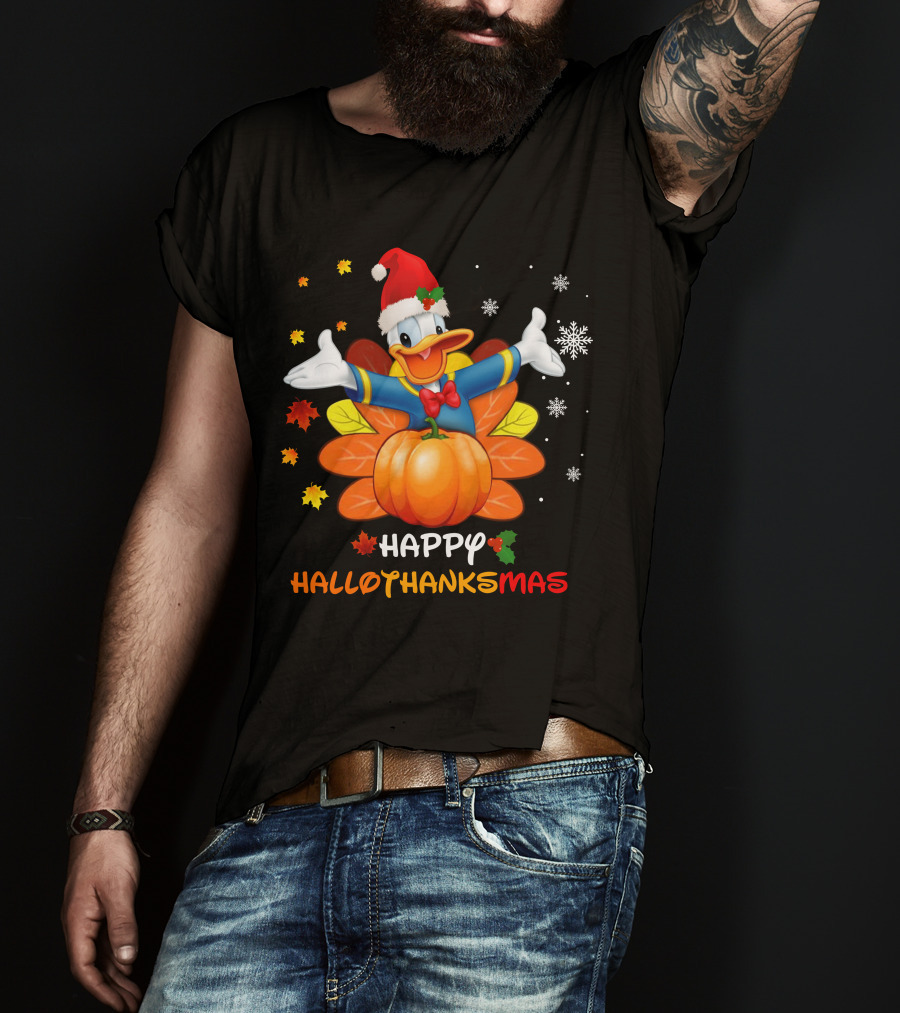 Happy HalloThanksMas Festive Donald T-Shirt