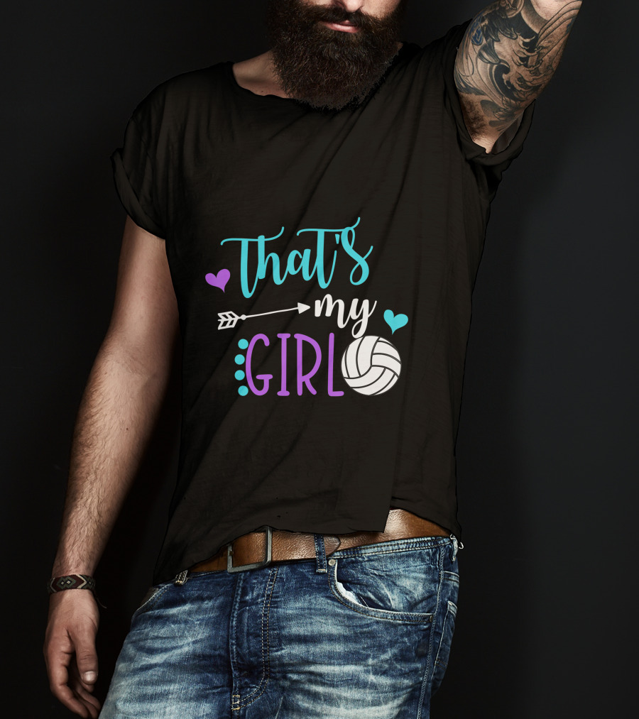 That's My Girl Volleyball Mom Game Day Player T-Shirt