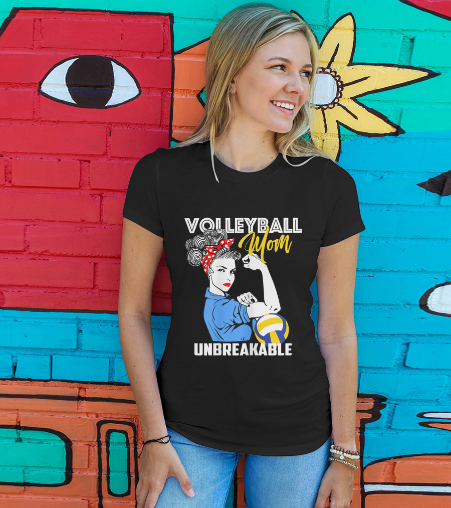 Volleyball Mom Unbreakable Strong Femininity Empowerment Iconic T-Shirt