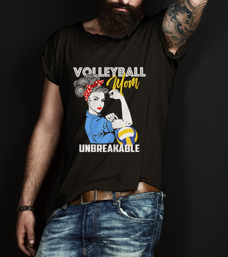 Volleyball Mom Unbreakable Strong Femininity Empowerment Iconic T-Shirt
