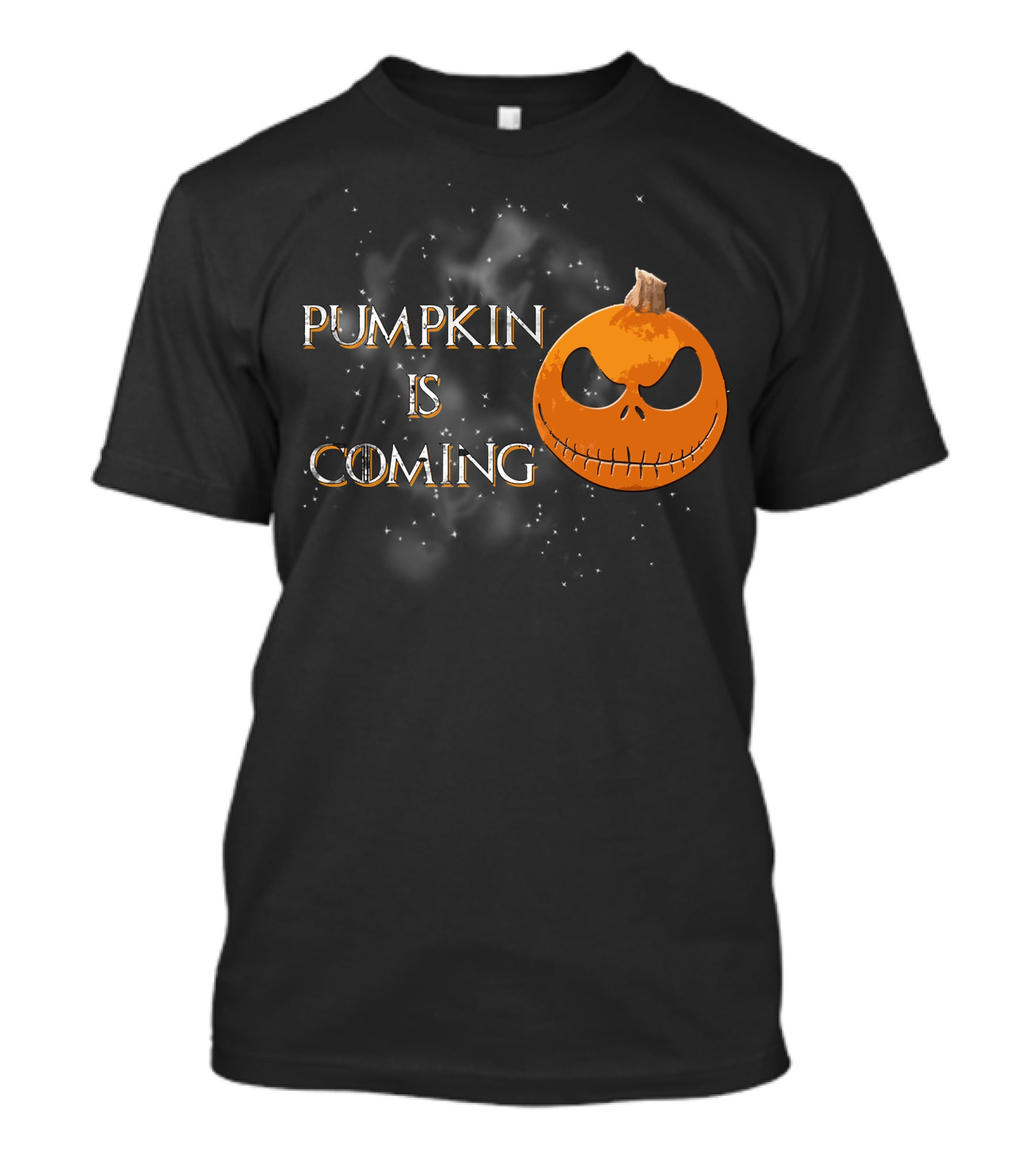 Pumkin Is Coming Halloween Jack-O'-Lantern Face T-Shirt