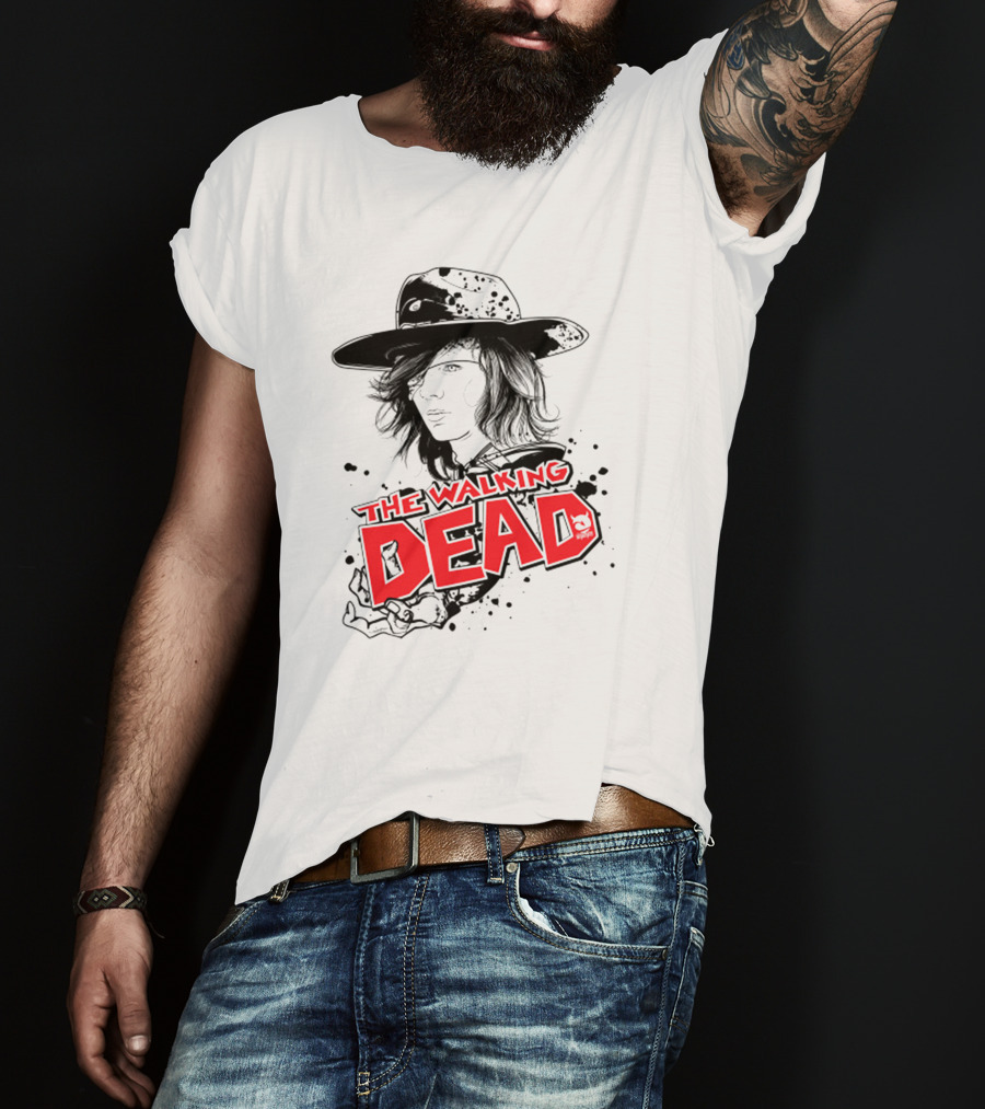 The Walking Dead Character Art Black Hat T-Shirt