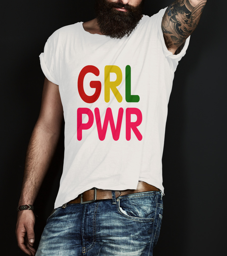 GRL PWR Bold Multicolor Empowerment T-Shirt