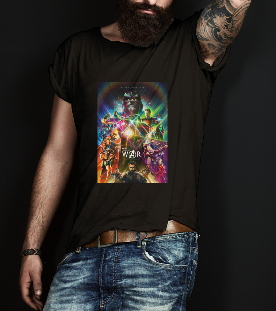 Avenger Infinity War The End Begins Here T-Shirt