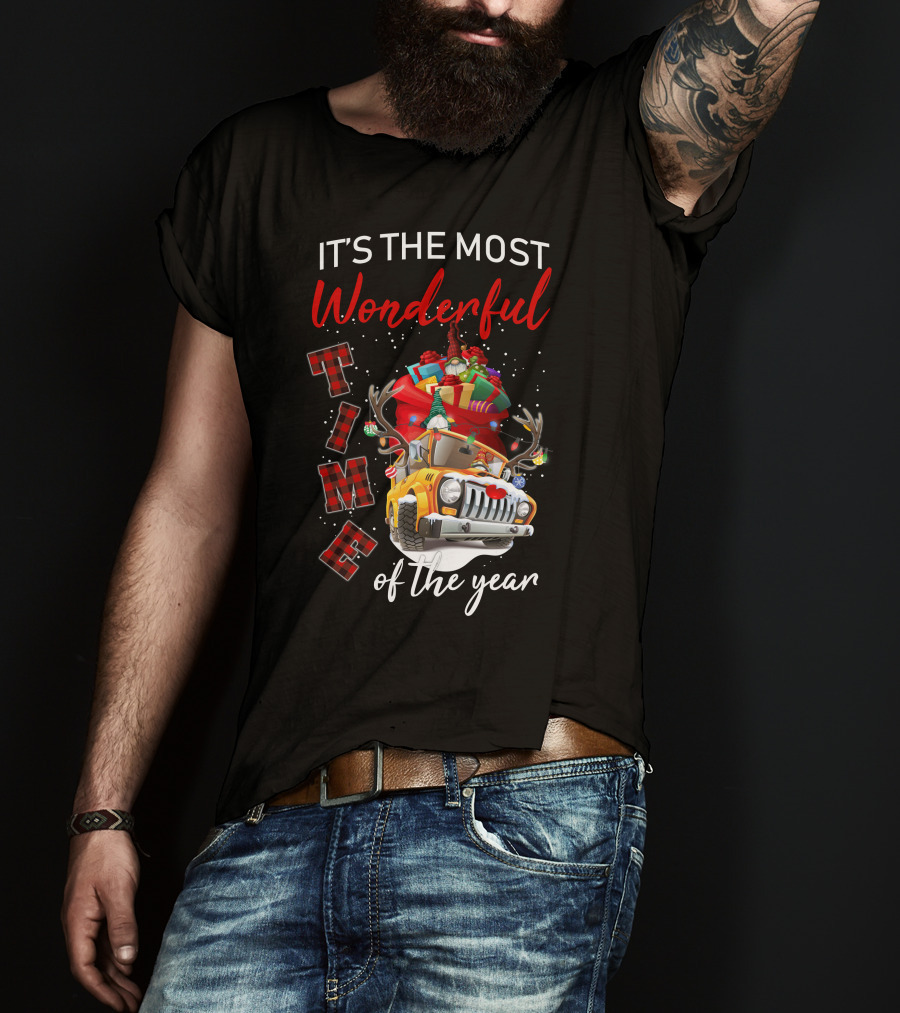 It's The Most Wonderful Time Of The Year Christmas Truck With Gifts T-Shirt