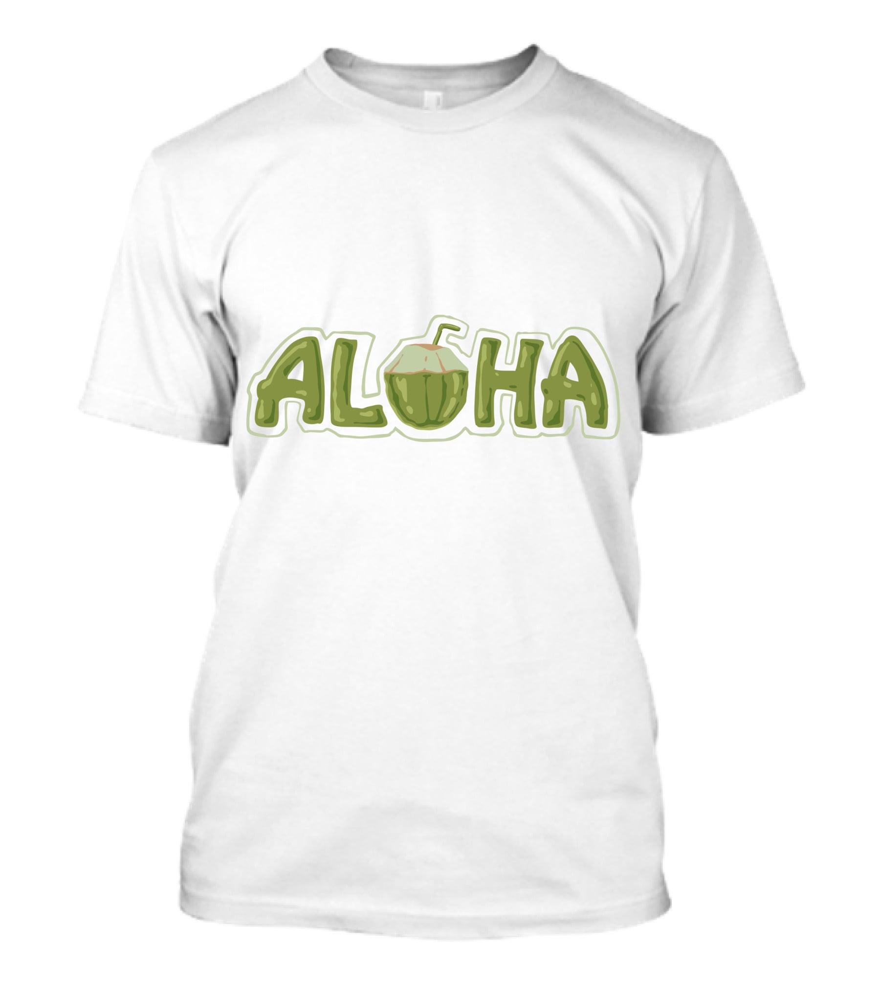 Aloha Coconut Hawaii Beach Surf Summer Wave T-Shirt