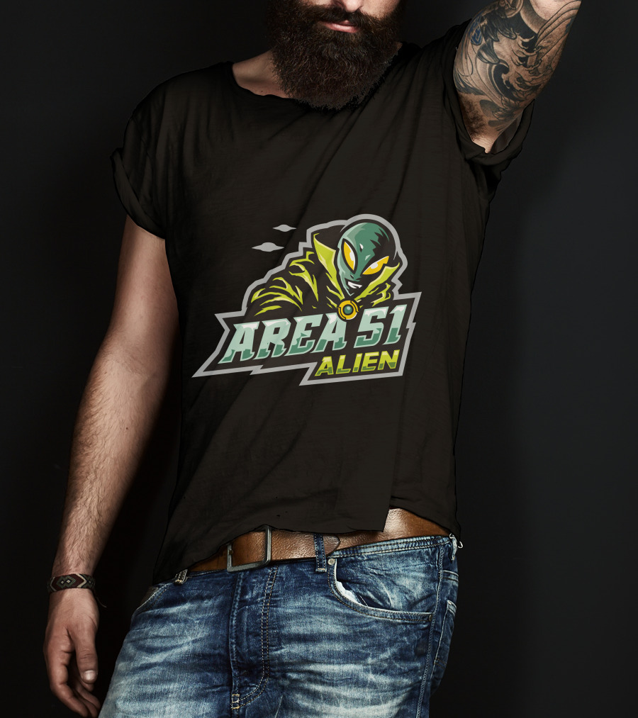 Area 51 Alien E Sport Halloween Witch Alien T-Shirt