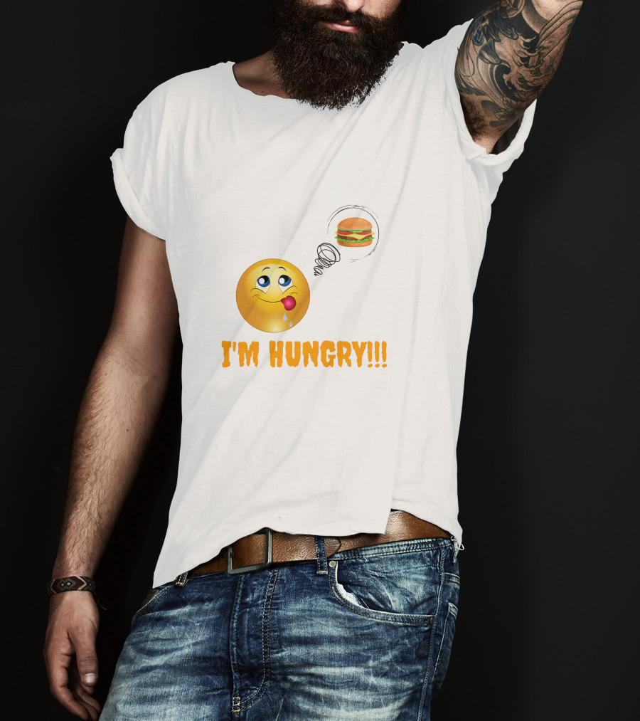 I'M HUNGRY Emoji Burger Craving T-Shirt