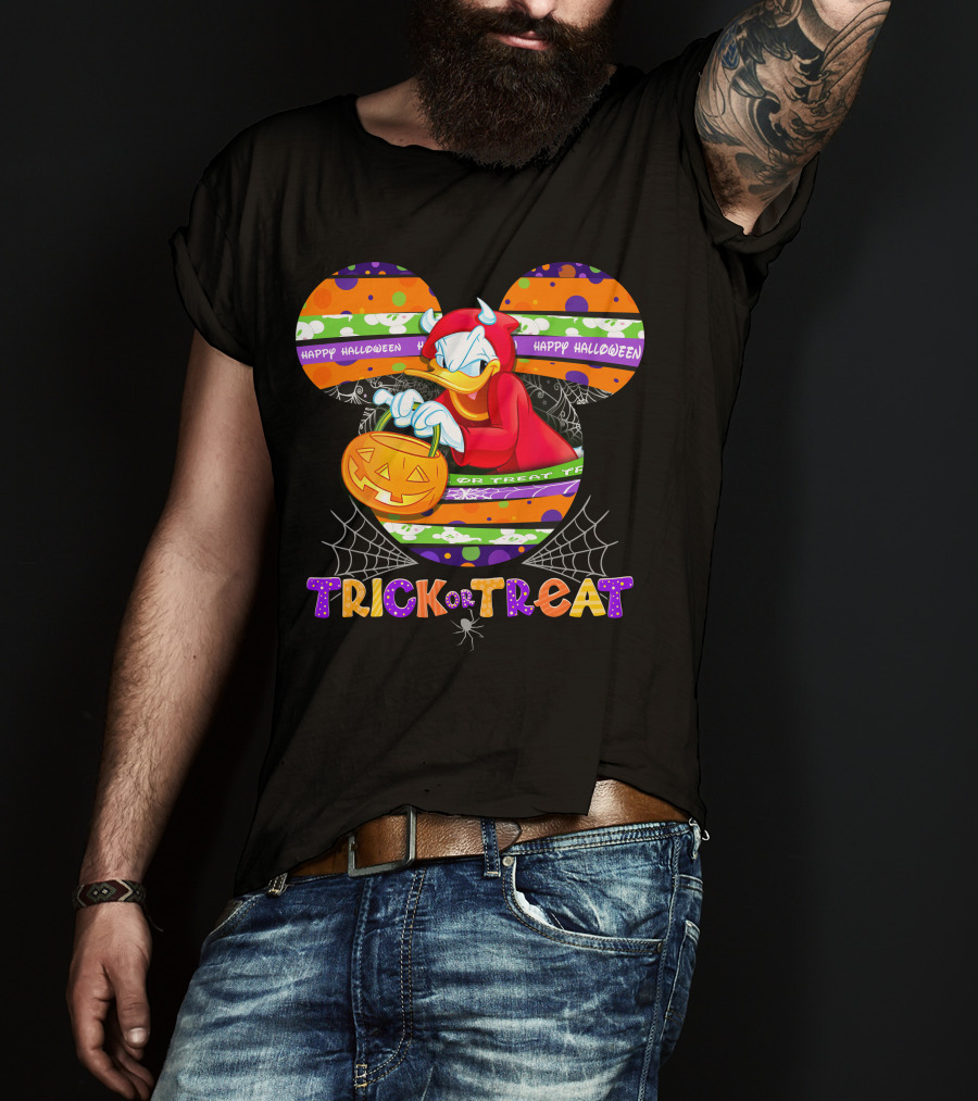Happy Halloween Trick Or Treat Donald Duck T-Shirt