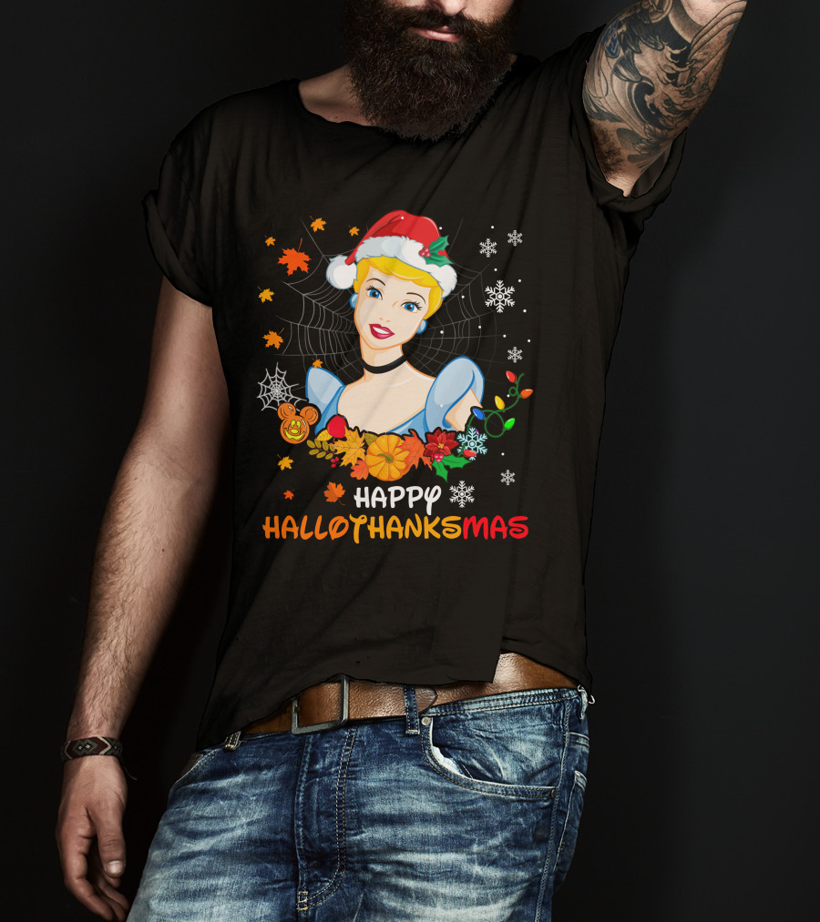 Cinderella Happy Hallothanksmas Holiday Celebration T-Shirt