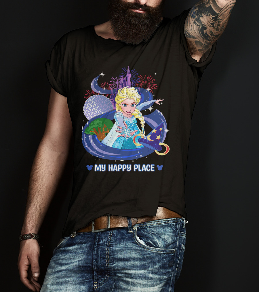 Elsa My Happy Place Disney Frozen Magic Fantasyland T-Shirt