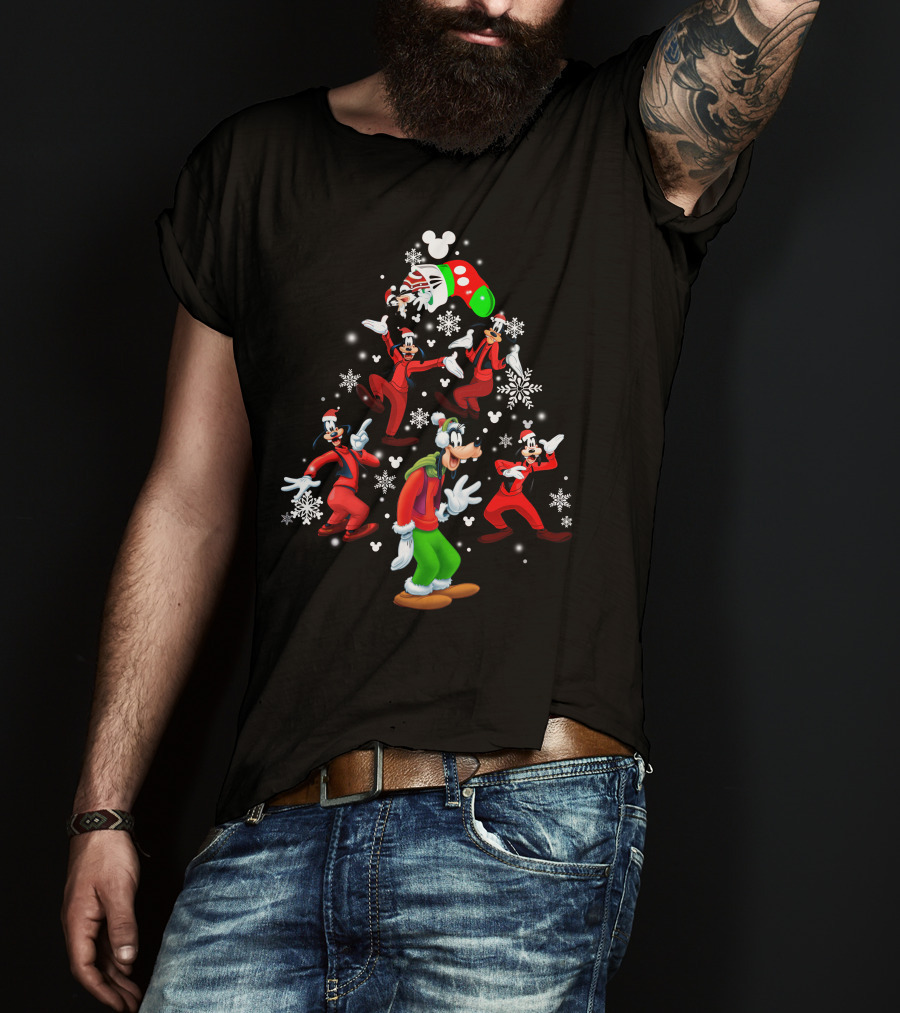 Goofy Christmas Snowflakes Santa Suit Festive Holiday Celebration T-Shirt