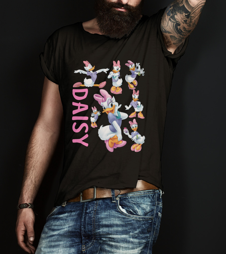 Daisy Duck Colorful Character Poses Collection T-Shirt