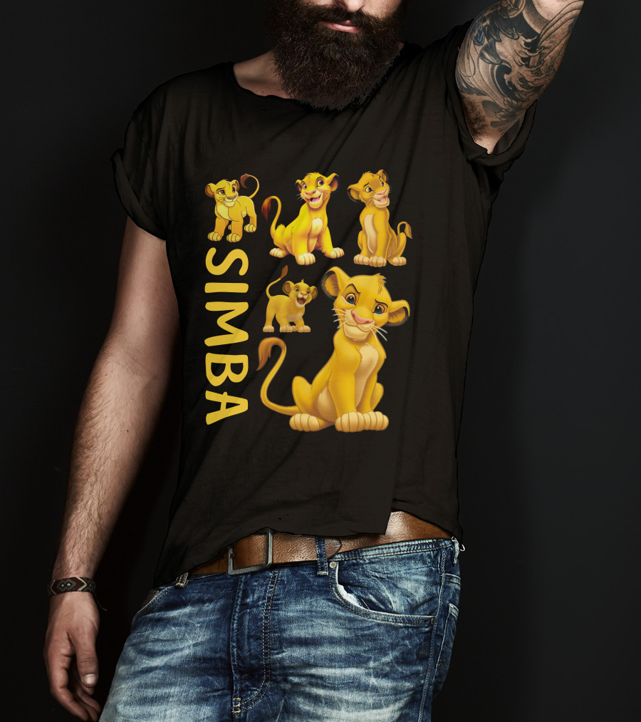 Simba Lion King Cartoon Characters T-Shirt