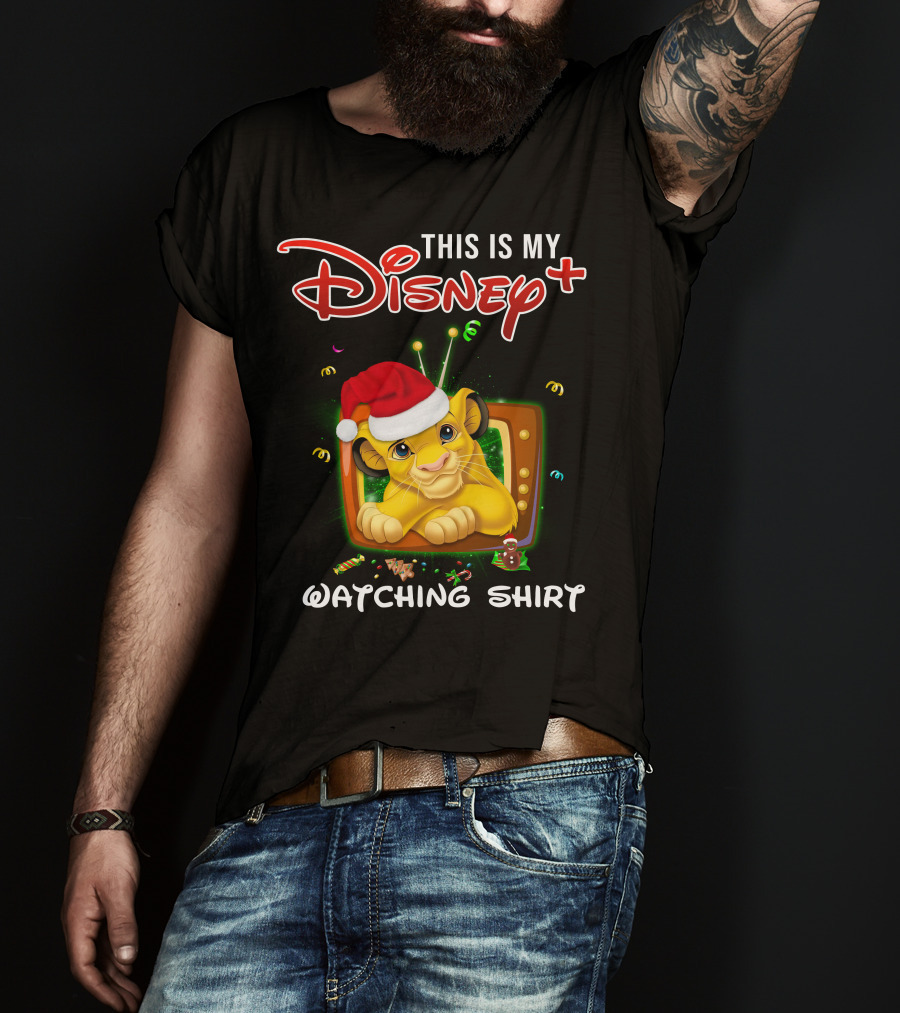 This Is My Disney+ Watching Shirt Simba Christmas T-Shirt