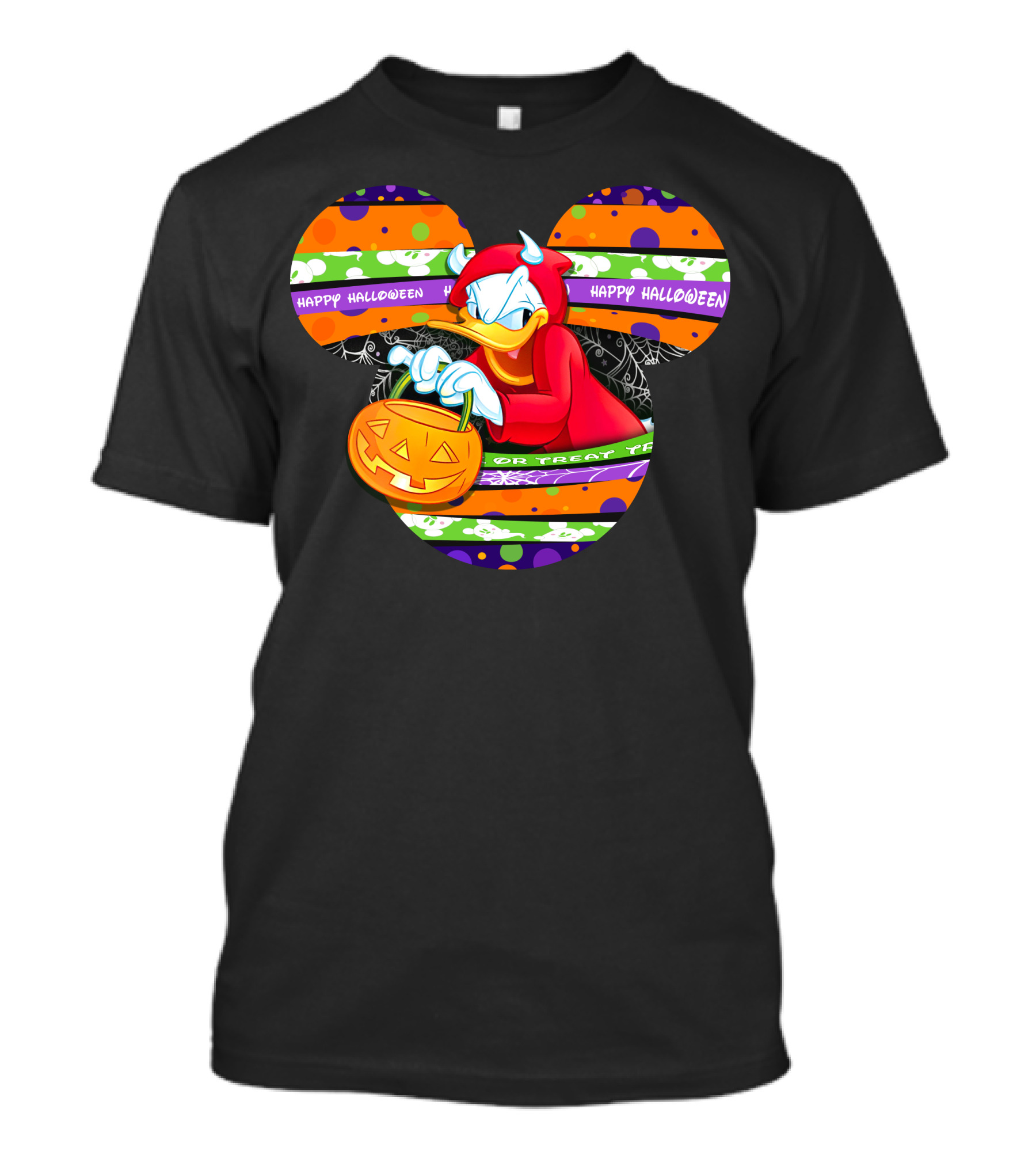 Happy Halloween Trick Or Treat Donald Duck Mickey T-Shirt