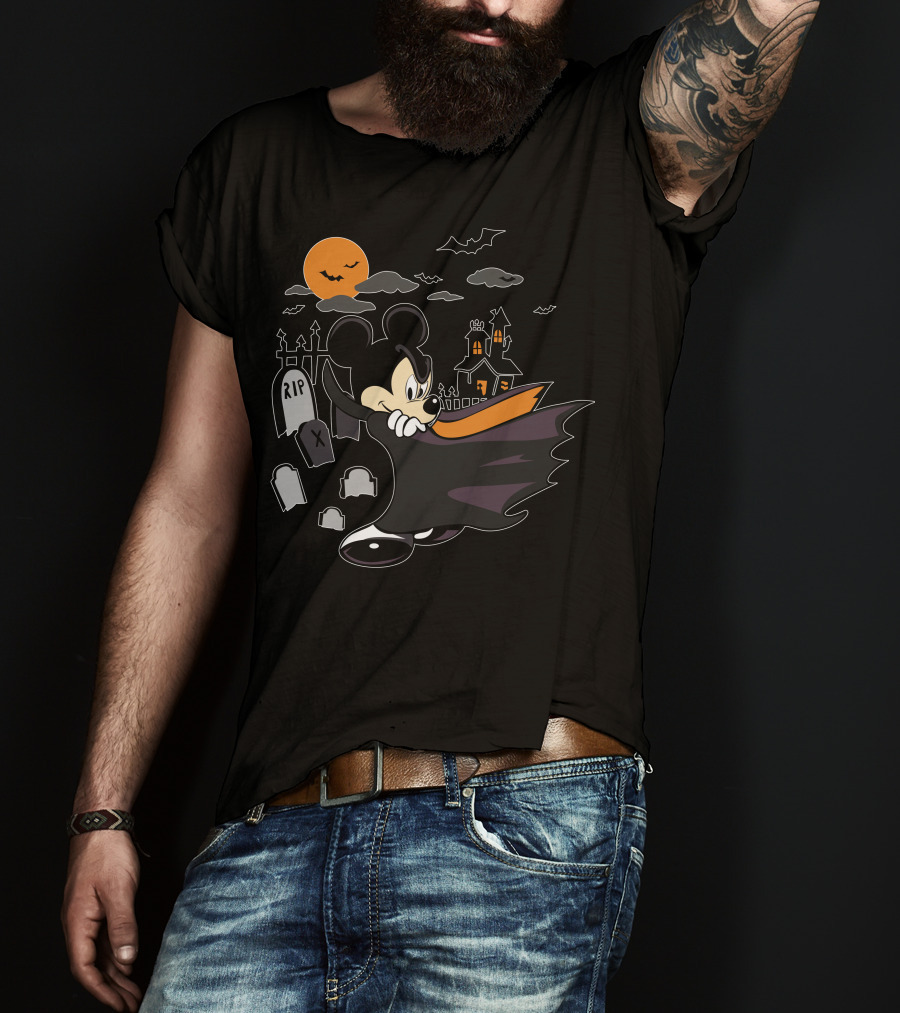 Mickey Halloween Vampire Castle Night T-Shirt
