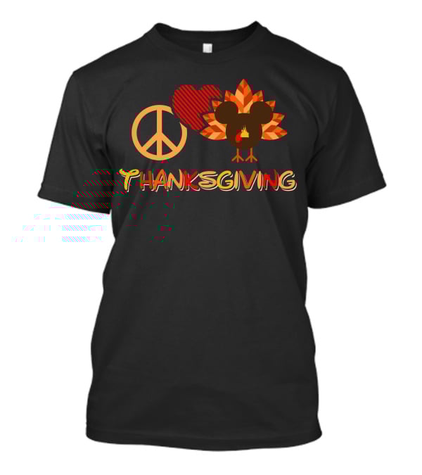 Thanksgiving Peace Love Turkey 28 T-Shirt
