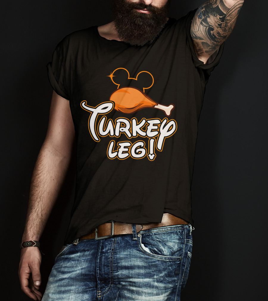 Turkey Leg Thanksgiving 29 Mickey Mouse Ears T-Shirt