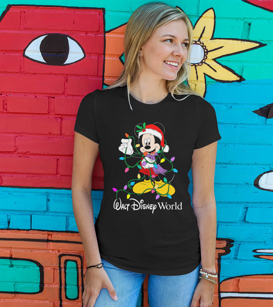 Walt Disney World Mickey Mouse Christmas Lights T-Shirt
