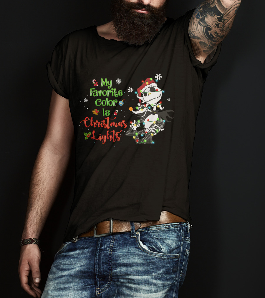 My Favorite Color Is Christmas Lights Jack Skellington T-Shirt