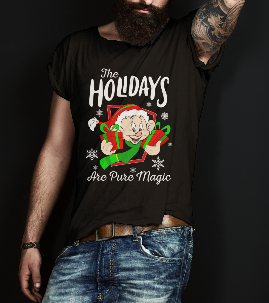 The Holidays Are Pure Magic Dopey Christmas Snowflakes T-Shirt