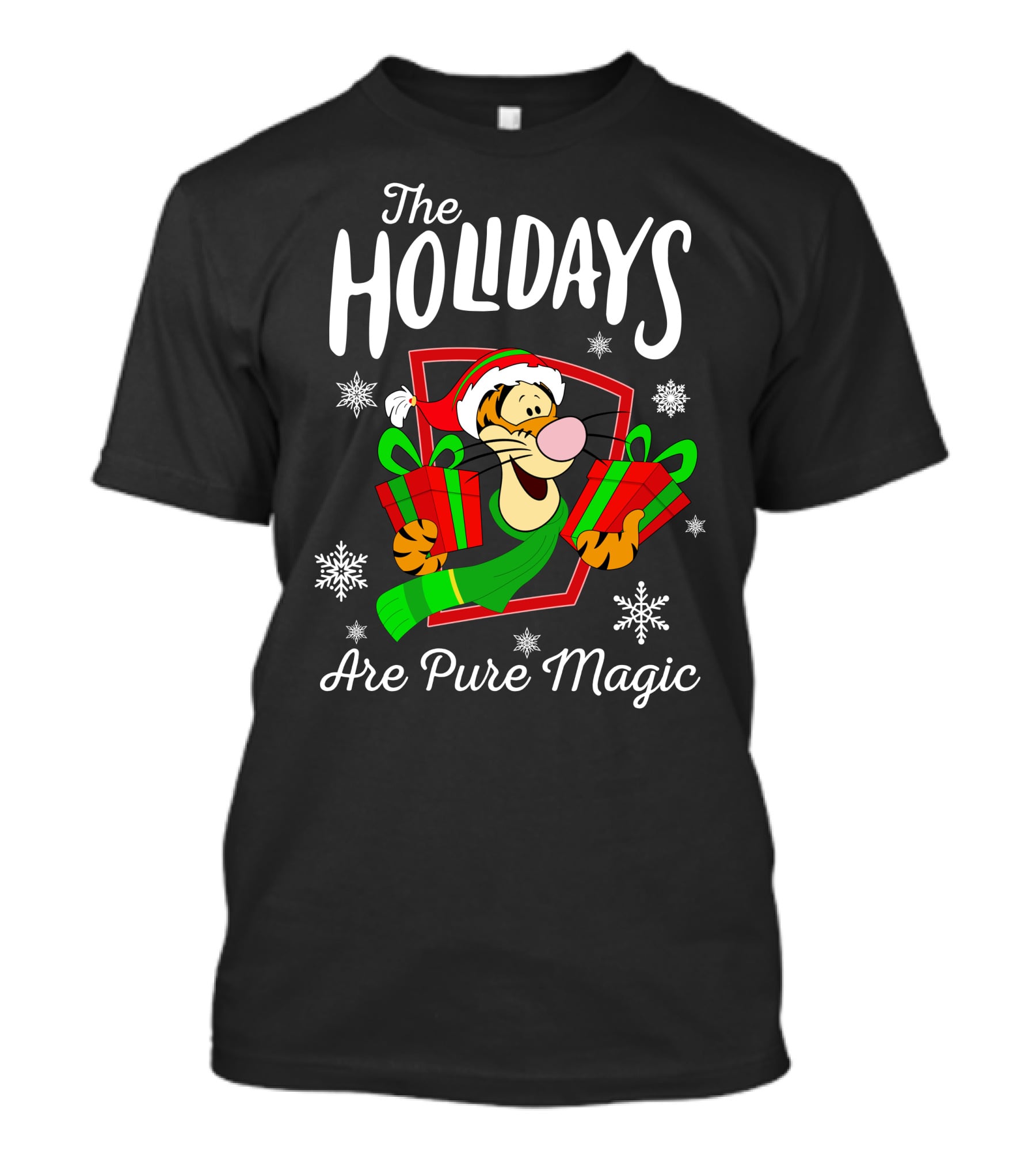 The Holidays Are Pure Magic Tigger Christmas Snowflakes T-Shirt