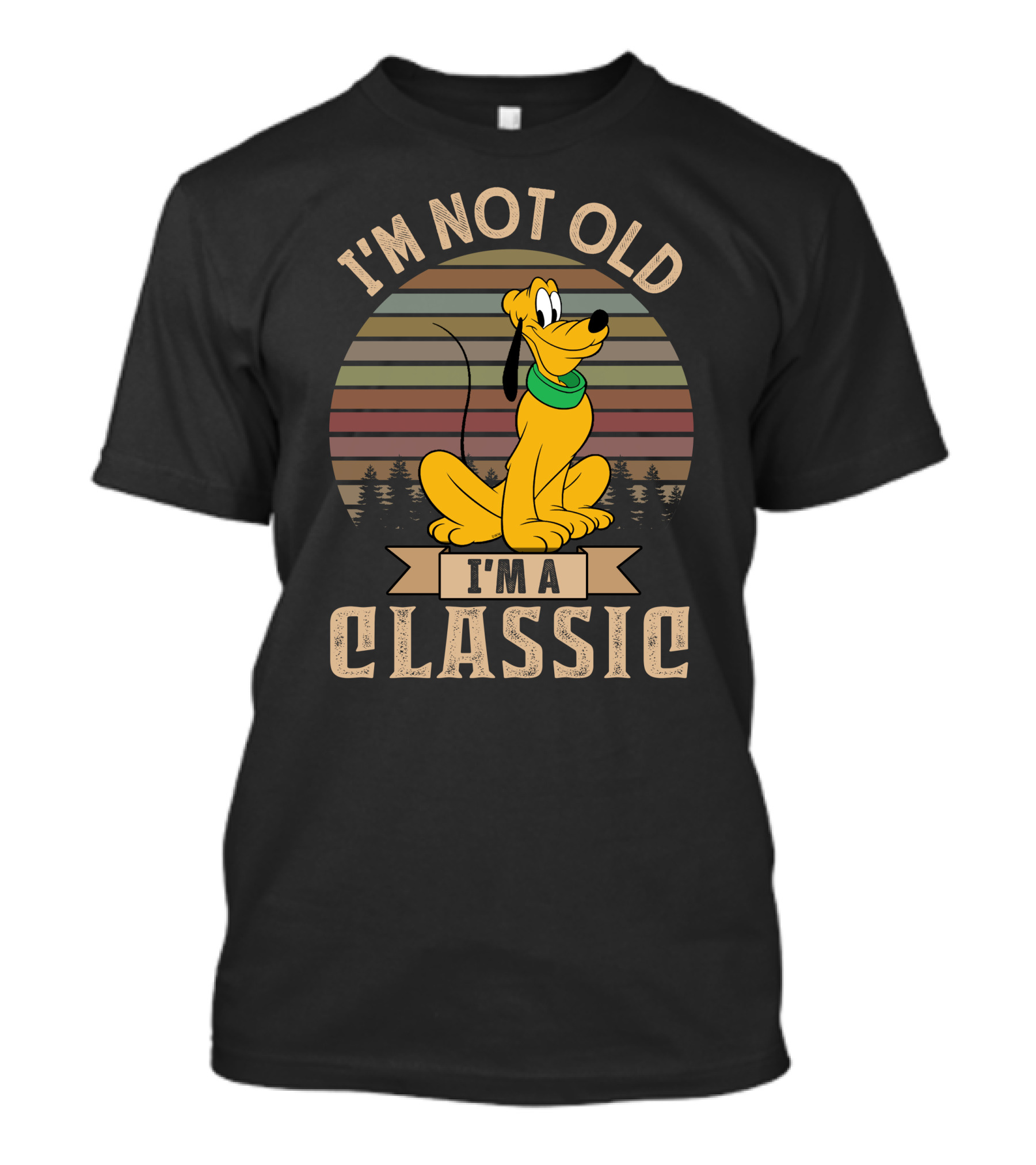 I'm Not Old I'm A Classic Pluto Vintage Stripes T-Shirt