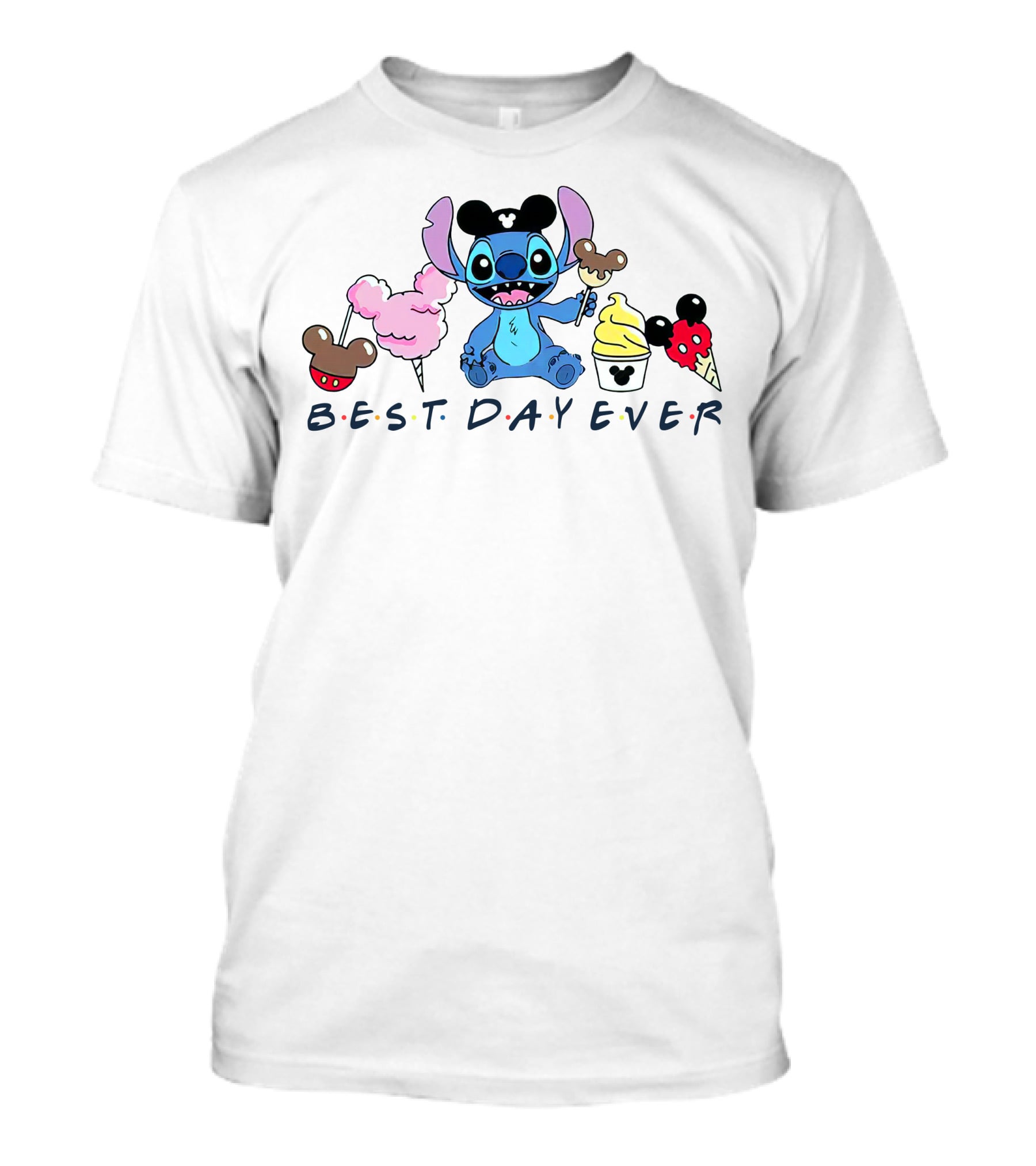 Stitch Best Day Ever With Theme Park Treats And Accessories T-Shirt