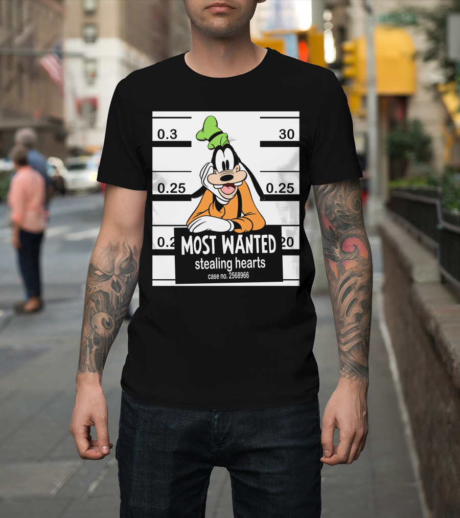 Most Wanted Goofy Stealing Hearts Case No. 2568966 T-Shirt