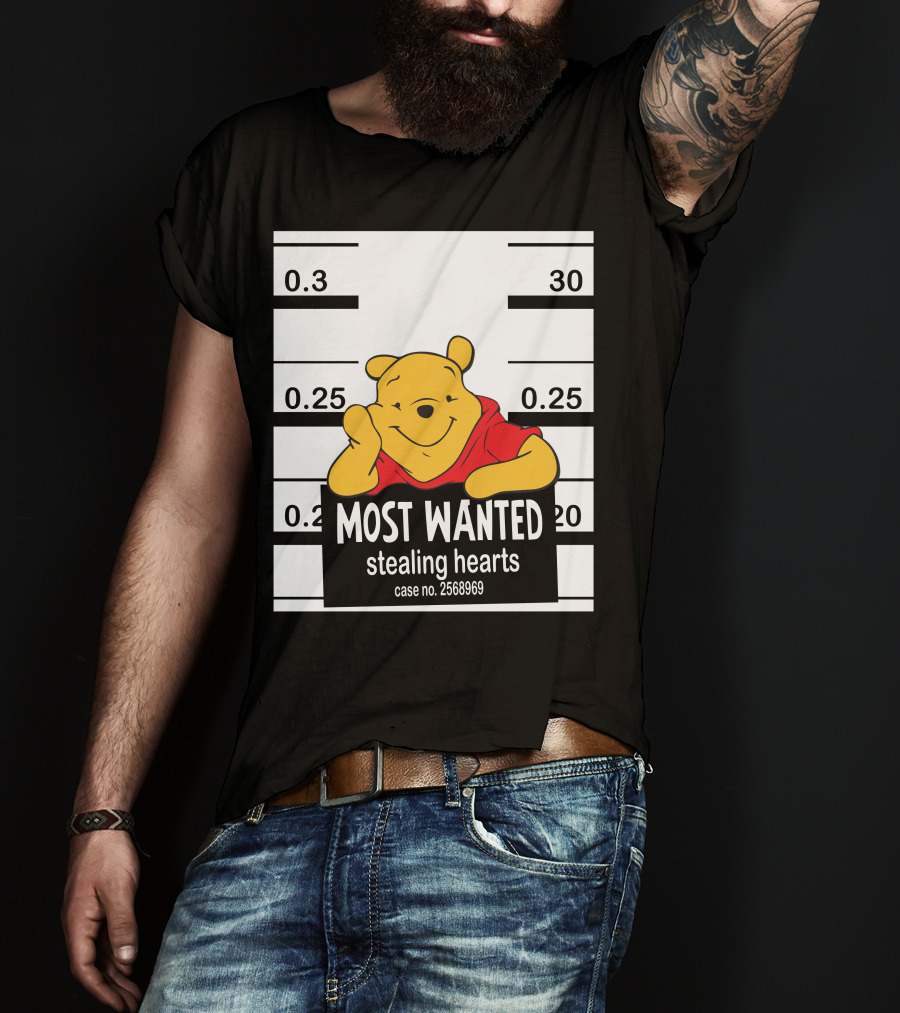 Most Wanted Stealing Hearts Pooh Case No. 2568969 T-Shirt