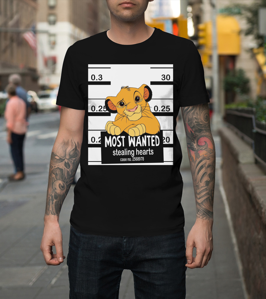 Most Wanted Simba Stealing Hearts Case No. 2568978 T-Shirt