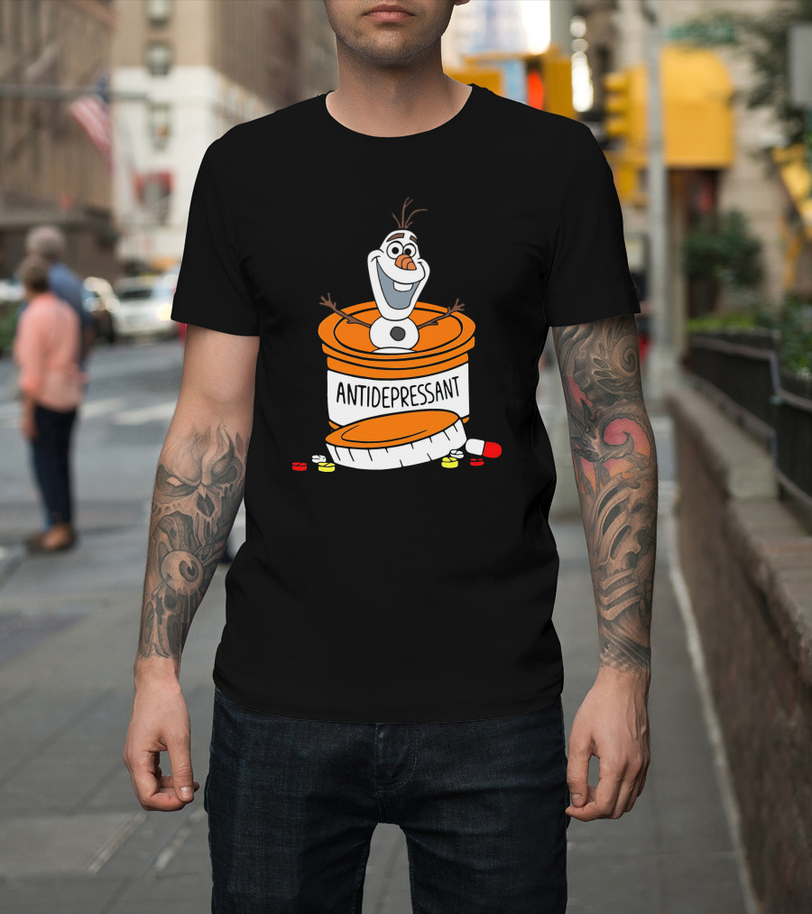 Olaf Antidepressant Capsule Character T-Shirt